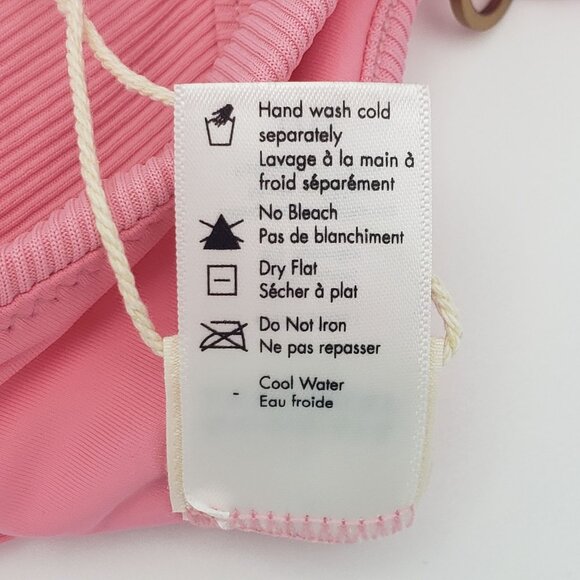 L*Space LSPACE Ribbed Helena Bikini Top Women's Size Large in Guava Pink NWT - Picture 4 of 9